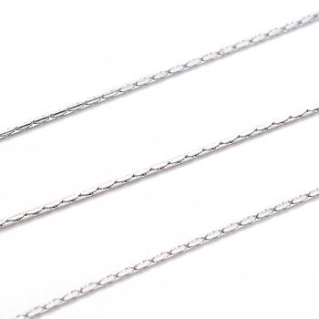 304 Stainless Steel Cardano Chains, Soldered, Stainless Steel Color, 0.5mm