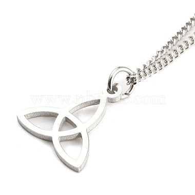 304 Stainless Steel Curb & Herringbone Chains Double Layer Necklaces(NJEW-P280-01P)-3