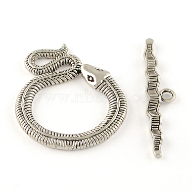Antique Silver Snake Alloy Toggle and Tbars