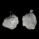 Raw Rough Natural Quartz Crystal Pendants(G-M405-02P-08)-1