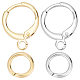 24 Pairs 2 Colors Brass Huggie Hoop Earring Findings(DIY-CN0002-06)-1