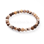 Natural Zebra Jasper Stretch Bracelets, 2 inch(5.2cm)(BJEW-JB04557-03)
