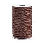 Nylon Twisted Cord, for Home Decorate, Upholstery, Curtain Tieback, Honor Cord, Saddle Brown, 8mm, 20m/roll(NWIR-E027-14A-09)