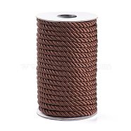 Nylon Thread, for Home Decorate, Upholstery, Curtain Tieback, Honor Cord, Saddle Brown, 8mm, 20m/roll(NWIR-E027-14A-09)