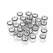 Tibetan Style Alloy Spacer Beads, Donut, Cadmium Free & Nickel Free & Lead Free, Antique Silver, 8x2.5mm, Hole: 4mm(LF11067Y-NF)