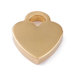 PVD Vacuum Plating 304 Stainless Steel Pendants, Heart, Golden, 20x18x4mm, Hole: 4x5mm(STAS-I182-02G)