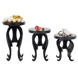 3 Sets 3 Sizes Vase Holder Shaped Acrylic Jewelry Display Stand Sets for Earrings, Rings Storage, Jewelry Organizer Holder, Black, Finished Product: 4.95x5.35~8.5cm, 1 set/size(ODIS-WH0043-33)