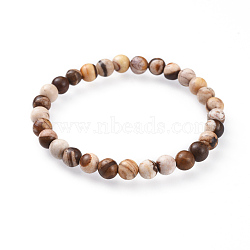 Natural Zebra Jasper Stretch Bracelets, 2 inch(5.2cm)(BJEW-JB04557-03)