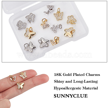 12Pcs 3 Style Brass Micro Pave Clear Cubic Zirconia Pendant(KK-SC0002-83)-3