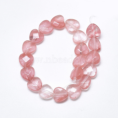 Chapelets de perles en verre de quartz de cerise(G-S357-E01-14)-2