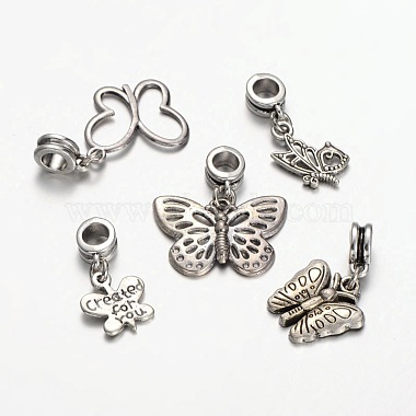 24mm Butterfly Alloy Dangle Beads