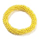 Crochet Glass Beads Braided Stretch Bracelet(BJEW-K232-01J)-1