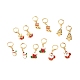 Brass Huggie Hoop Earrings for Christmas(EJEW-JE04509)-1