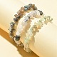 3Pcs 3 Style Natural Mixed Gemstone Chips Beaded Stretch Bracelets Set for Women(BJEW-FZ00004)-5