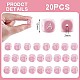 20Pcs Pink Cube Letter Silicone Beads 12x12x12mm Square Dice Alphabet Beads with 2mm Hole Spacer Loose Letter Beads for Bracelet Necklace Jewelry Making(JX435B)-2