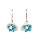 Shell Shape 304 Stainless Steel Dangle Earrings(EJEW-MZ00376-04)-2