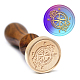 Brass Wax Seal Stamp with Handle(AJEW-WH0184-1012)-5