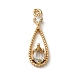 Brass Micro Pave Cubic Zirconia Pendants(KK-F865-18G)-1