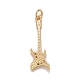 Brass Clear Cubic Zirconia Pendants(KK-M229-51G)-2