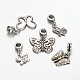 Mixed Tibetan Style Alloy  Butterfly European Dangle Charms(PALLOY-JF00054)-1