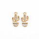 Brass Micro Pave Clear Cubic Zirconia Charms(KK-S356-462-NF)-1