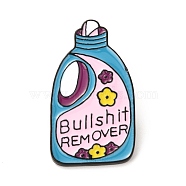 Alloy Enamel Brooches, Enamel Pin, with Butterfly Clutches, Laundry Detergent with Word Bullshit Remover, Electrophoresis Black, Colorful, 39x21.5x10mm(PALLOY-G276-02C-EB)