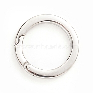 304 Stainless Steel Spring Gate Rings, O Rings, Stainless Steel Color, 30x3.5mm, Inner Diameter: 22mm(X-STAS-I133-14A)