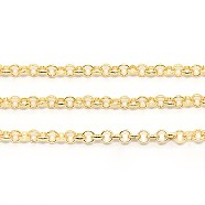 Iron Rolo Chains, Belcher Chain, Unwelded, Light Gold, 4x1mm(CHC-O001-B-11)