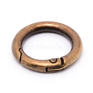 Alloy Spring Gate Rings, Cadmium Free & Lead Free, Antique Bronze, 6 Gauge, 23x4mm(AJEW-WH0129-48A-AB)