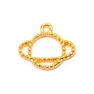 Planet Alloy Small Handmade Pendant, Epoxy Frame Charms, Golden, 14.5x17.5x2.5mm, Hole: 1.5mm(PALLOY-WH0092-42G)