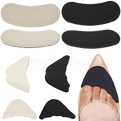 8 Sets 2 Colors EVA Foam Anti-wear Forefoot Insole Pads, with 8Sets 2 Colors Sponge Heel Cushion Pads, Mixed Color, 35~43x65~103x3.5~13.5mm, 2pcs/set(FIND-GF0004-47)