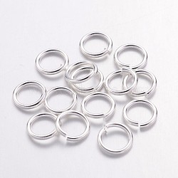 Open Jump Rings Brass Jump Rings, Cadmium Free & Lead Free, Silver, 7x1mm, 18 Gauge, Inner Diameter: 5mm, about 4000pcs/500g(JRC7MM-S)