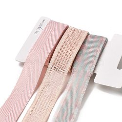 9 Yards 3 Styles Polyester Ribbon, for DIY Handmade Craft, Hair Bowknots and Gift Decoration, Light Pink Palette, Pink, 1~1-1/8 inch(25~28mm), about 3 yards/style(SRIB-A014-B09)