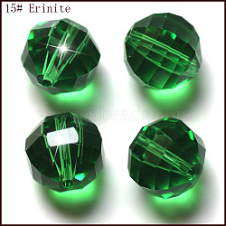 K9 Glass, Imitation Austrian Crystal Beads, Grade AAA, Faceted, Round, Green, 6mm, Hole: 0.7~0.9mm(SWAR-F079-6mm-15)