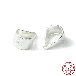 925 Sterling Silver Snap on Bails, Unsoldered, with 925 Stamp, Silver, 6.5x4.5x3.5mm, Hole: 3.5x5mm(X-STER-T002-216S)