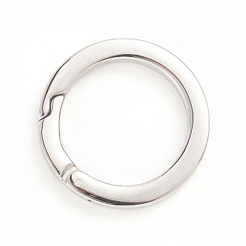304 Stainless Steel Spring Gate Rings, O Rings, Stainless Steel Color, 30x3.5mm, Inner Diameter: 22mm