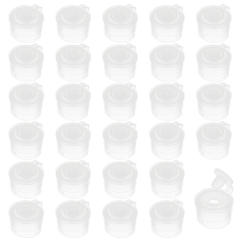 60Pcs Plastic Bottle Stoppers with Flip Cap, Press in Bottle Adapter with Lid, Dosing Adapters, Column, WhiteSmoke, 14.5x13.5x10mm, Hole: 3.6mm, Inner Diameter: 10.5mm