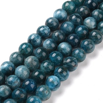 Natural Apatite Beads Strands, Round, 8mm, Hole: 1mm, about 52pcs/strand, 15.7 inch(40cm)