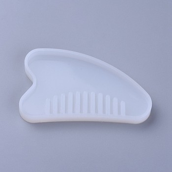 Silicone Molds, Resin Casting Molds, For UV Resin, Epoxy Resin Jewelry Making, Comb, White, 100x56x11mm, Inner Diameter: 95x54x7mm