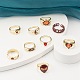 9pcs 9 estilo corazón y cadena de acera y anillos ovalados(RJEW-LS0001-57)-5