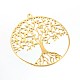Filigree Tree of Life Brass Pendants(X-KK-M171-01G)-1