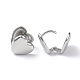 Boucles d'oreilles créoles coeur en laiton placage rack pour femme(EJEW-M215-04P)-3