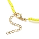 Brass Evil Eye Pendant Necklace with Cubic Zirconia(NJEW-JN03909-01)-8