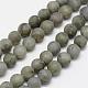 Natural Labradorite Frosted Bead Strands(G-O155-04B-6mm)-1