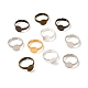 Mixed Color Adjustable Brass Pad Ring Findings(EC541-14-M)-1