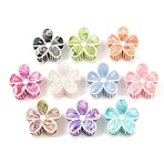 Plastic Claw Hair Clips, Flower, Hair Accessories for Women and Girls, Mixed Color, 75x76x56mm(PHAR-K007-04)