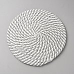 Round Cotton Woven Coasters, Cup Mats, Gainsboro, 180x6mm(AJEW-WH20020-321C)