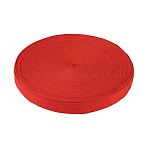 Cotton Twill Tape Ribbons, Herringbone Ribbons, for Sewing Craft, Red, 3/4 inch(20mm), 45m/roll(OCOR-TAC0008-24B)
