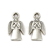 Tibetan Style Alloy Pendants, Cadmium Free & Lead Free, Virgin Mary with Wing, Antique Silver, 18.5x10.5x2mm, Hole: 1.8mm, about 900pcs/1000g(FIND-M047-52AS)