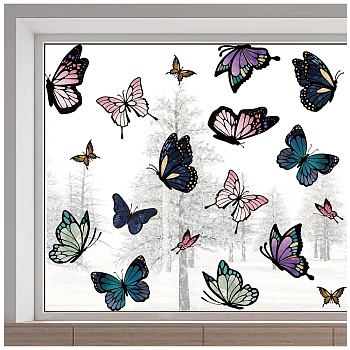 PVC Wall Stickers, for Window Decorations, Butterfly, 290x1160mm